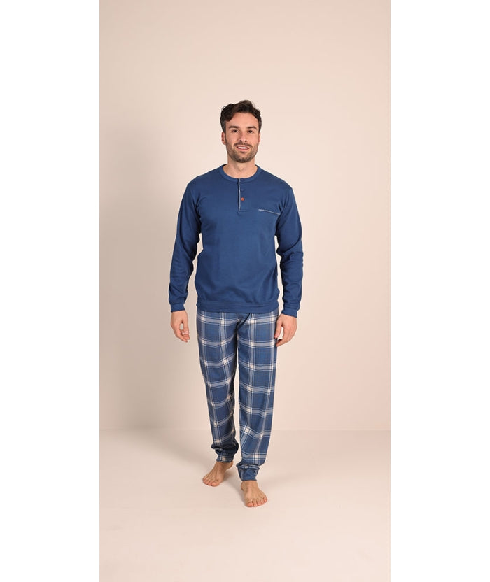 Pigiama uomo 6025 modello serafino in interlock