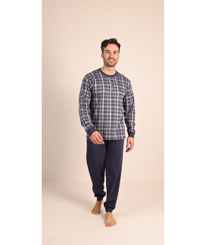 Pigiama uomo 6041 modello serafino in interlock