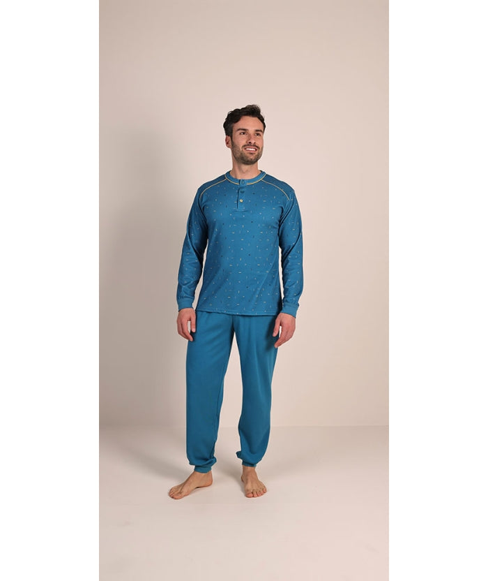 Pigiama uomo 6020 modello serafino in interlock