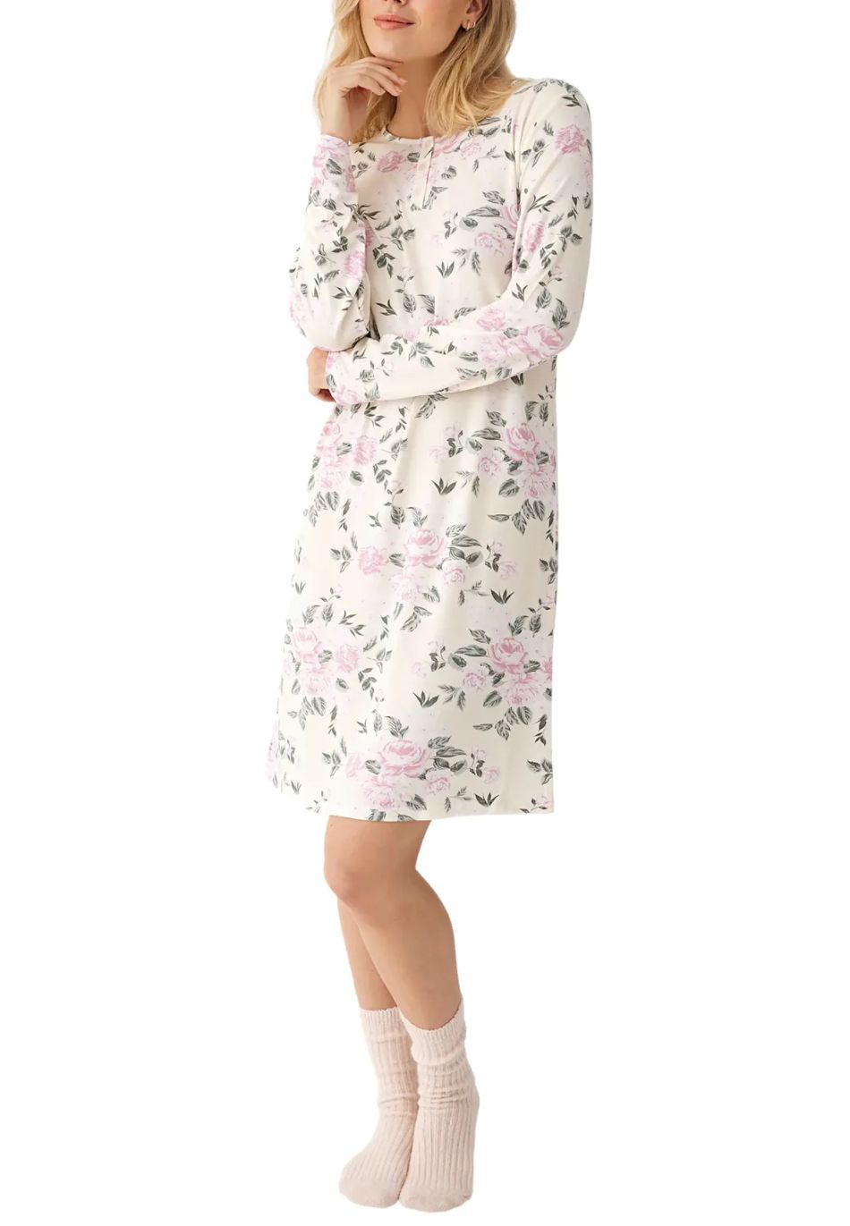 Camicia 20091collo a V in maglina provenzale