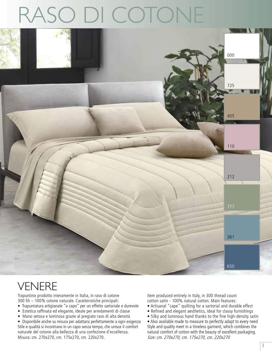 quilt Venere unito in raso di cotone