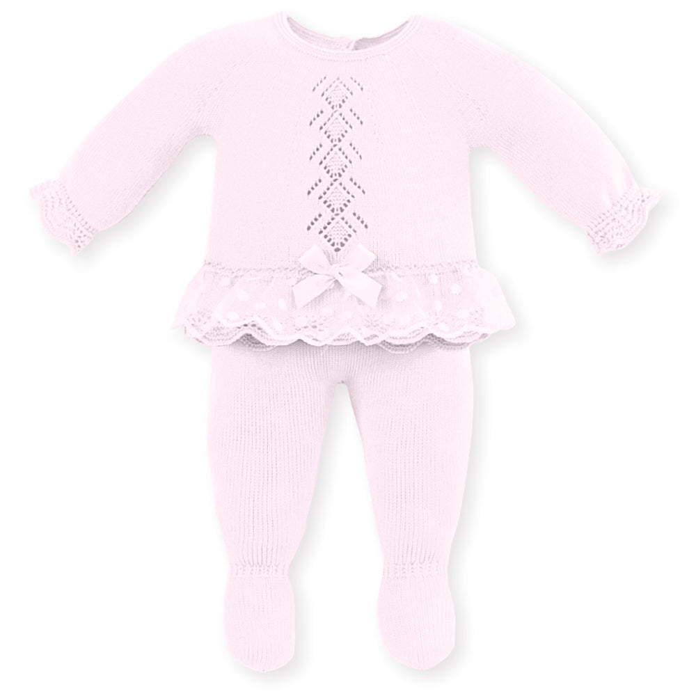 Completino tricot con pizzo