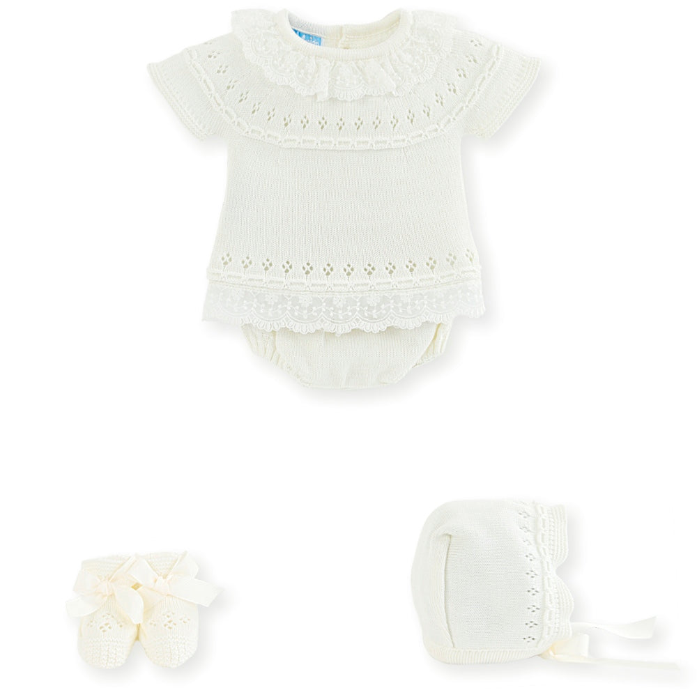 Completino corto Tricot con pizzo