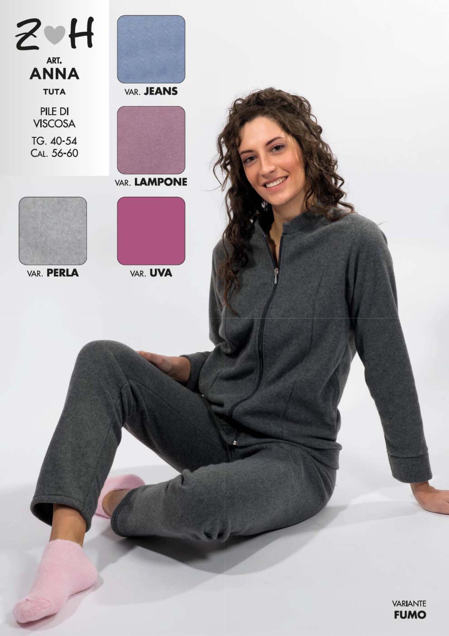 Tuta aperta zip