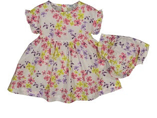 Abito s/l in batista provenzale con coprifasce