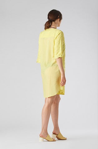 Camicia mezza manica fiori ricamati