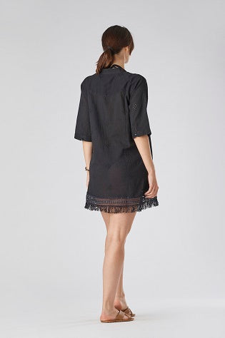 Camicia abbottonata sangallo