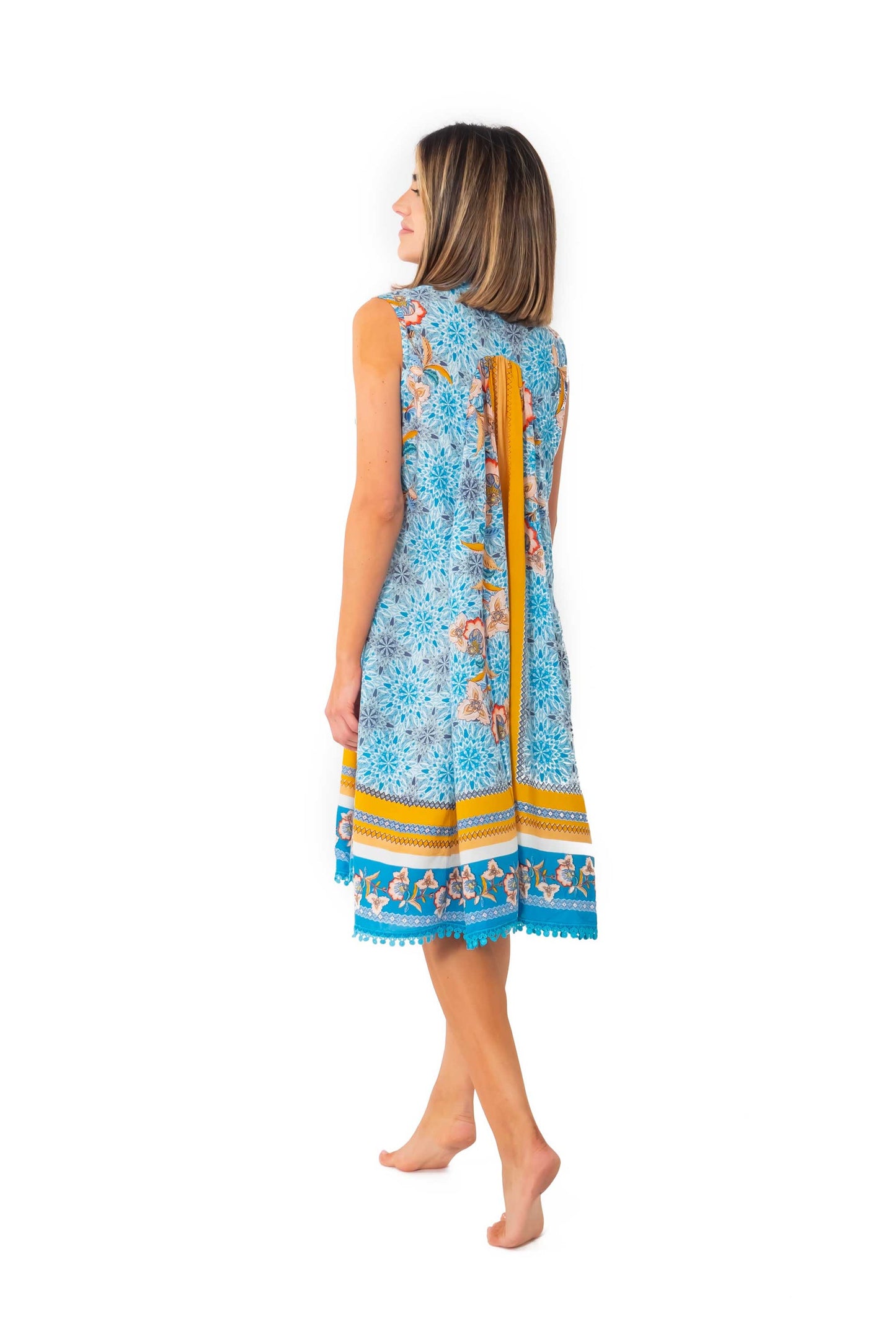 Vestito Micol fantasia mandala e fiori