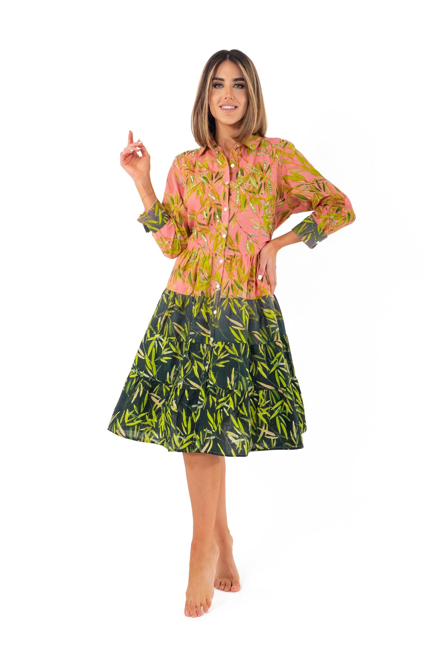 Vestito Bali fantasia foglie