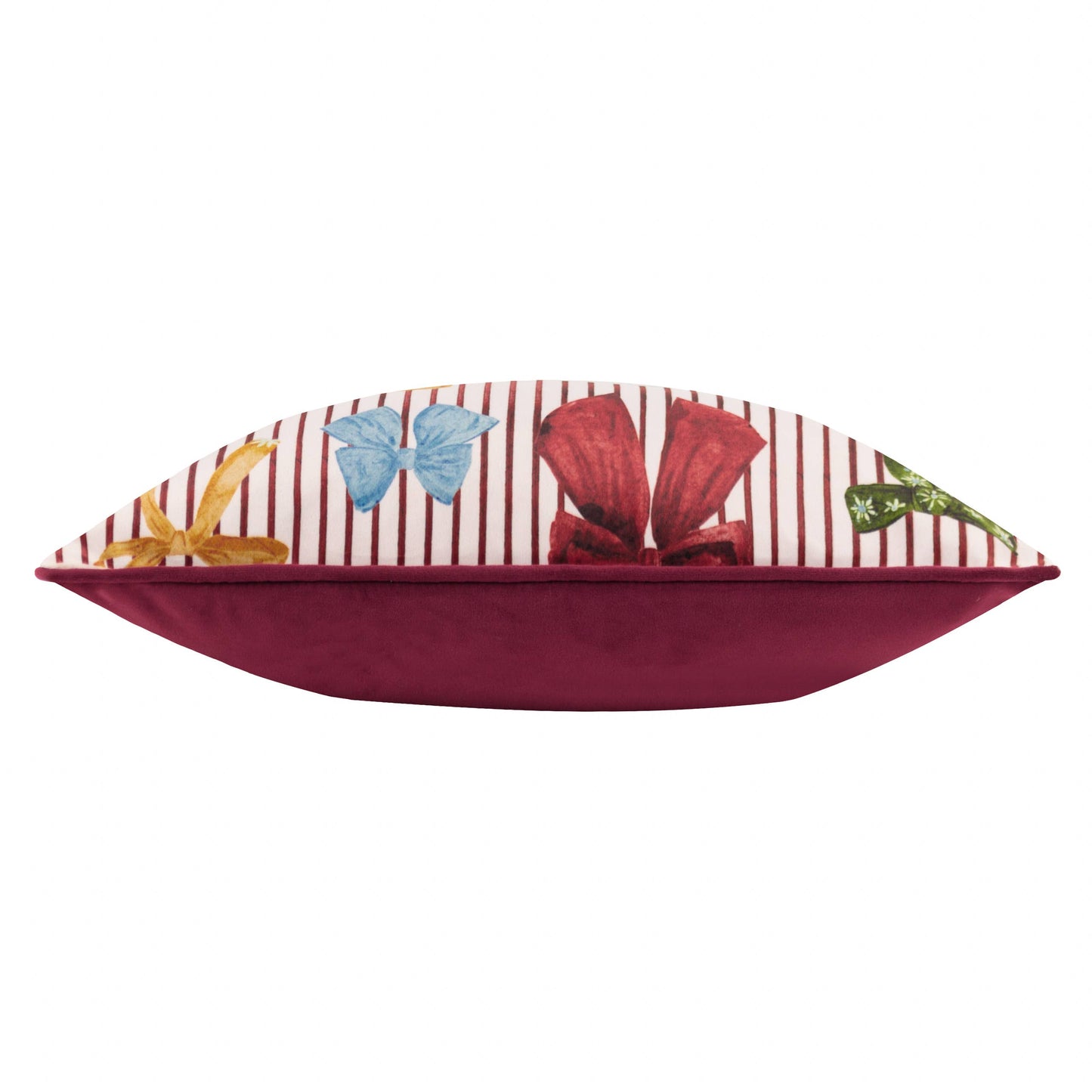 Cuscino Noortje con fiocchi stampati rosa seta