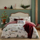 Set copripiumino reversibile Cotswold Christmas Crema/Bordeaux