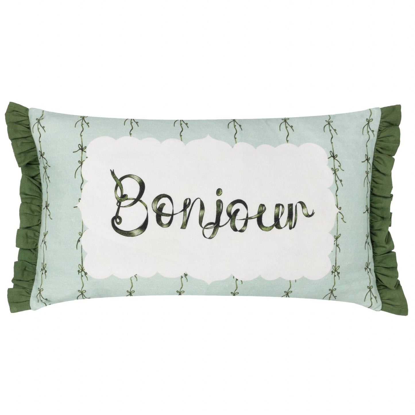 Cuscino stampato Bonjour Mint