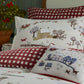 Set copripiumino reversibile Cotswold Christmas Crema/Bordeaux