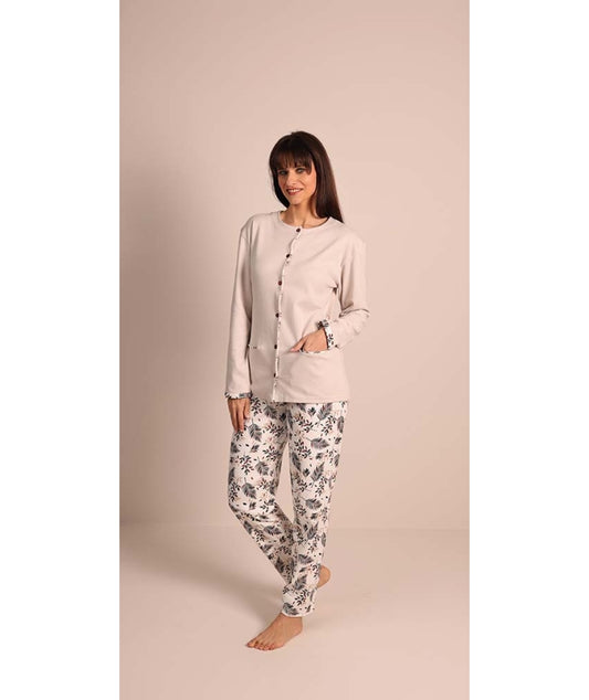 Pigiama donna 5052 modello aperto in interlock
