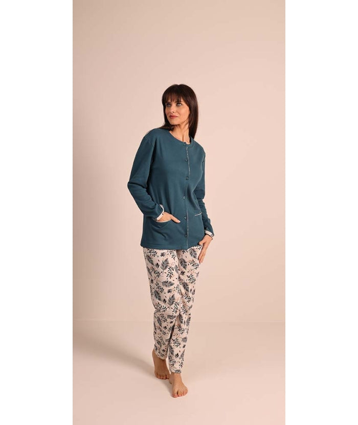 Pigiama donna 5052 modello aperto in interlock