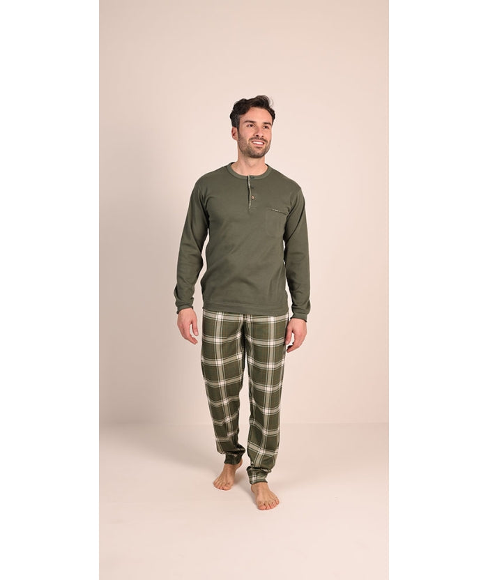 Pigiama uomo 6025 modello serafino in interlock