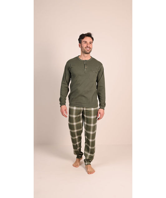 Pigiama uomo 6025 modello serafino in interlock