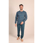 Pigiama uomo 6041 modello  serafino in interlock