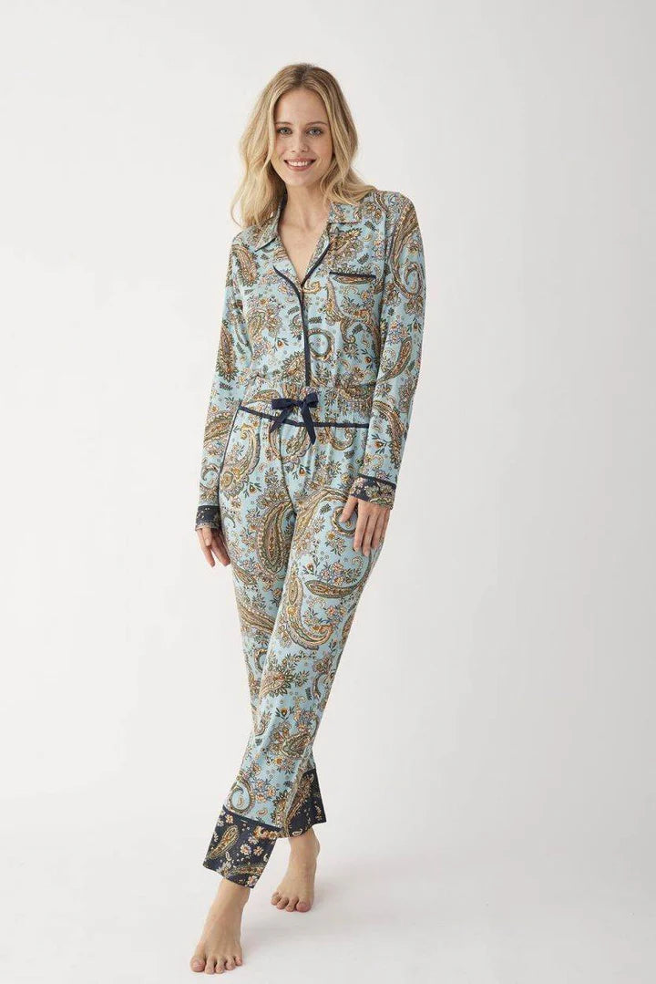 Pigiama donna aperto fantasia cachemire19732