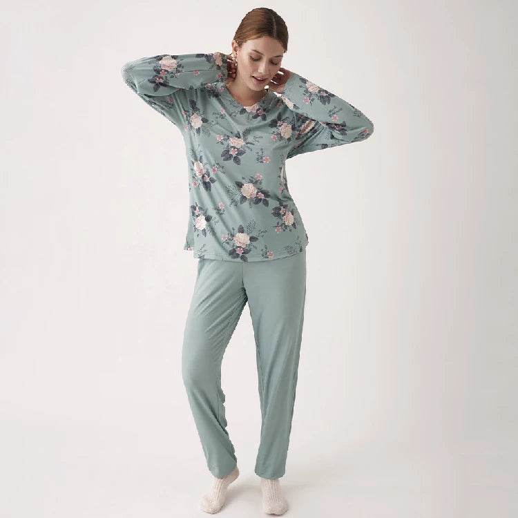 Pigiama donna ciniglia floreale