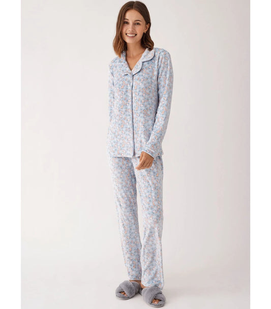 Pigiama donna ciniglia provenzale