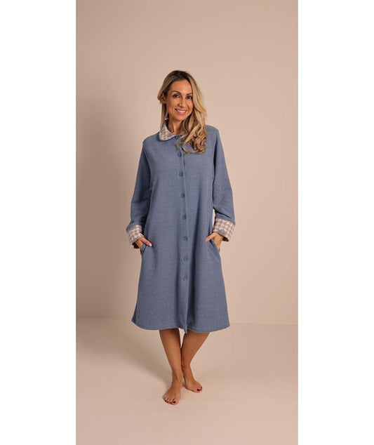 Vestaglia donna 5164 abbottonata con collo