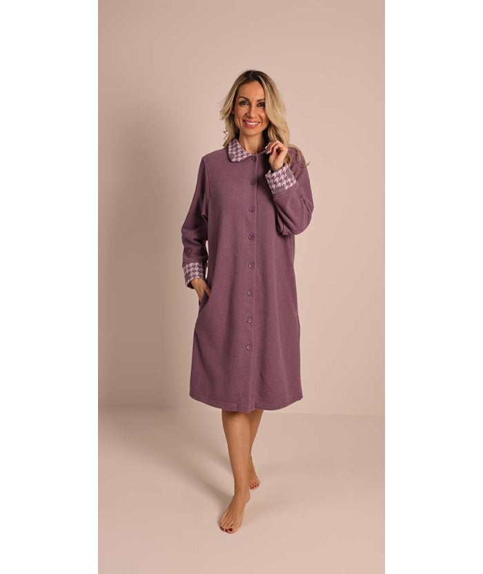 Vestaglia donna 5164 abbottonata con collo