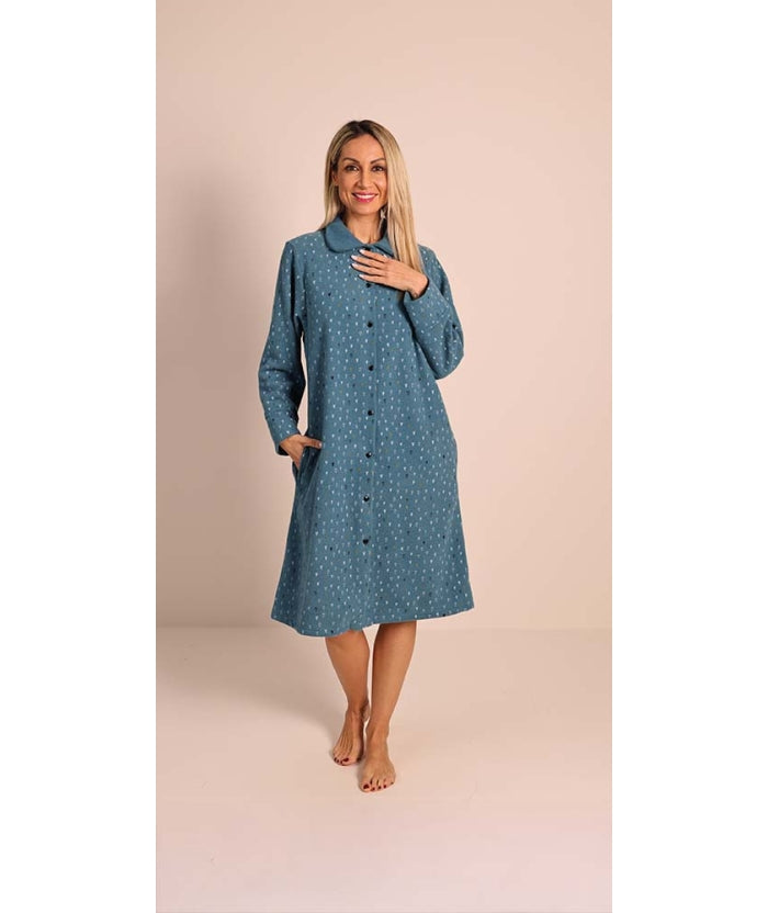 Vestaglia donna 5178 abbottonata con collo