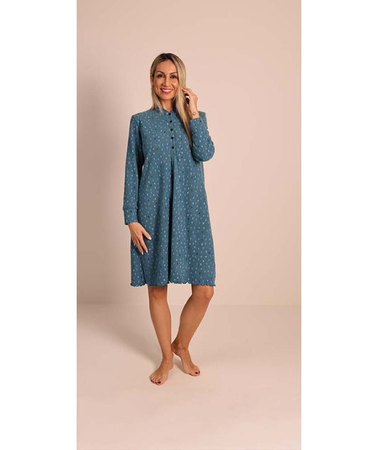 Camicia donna 5177 serafino con 5 bottoni con pistagna