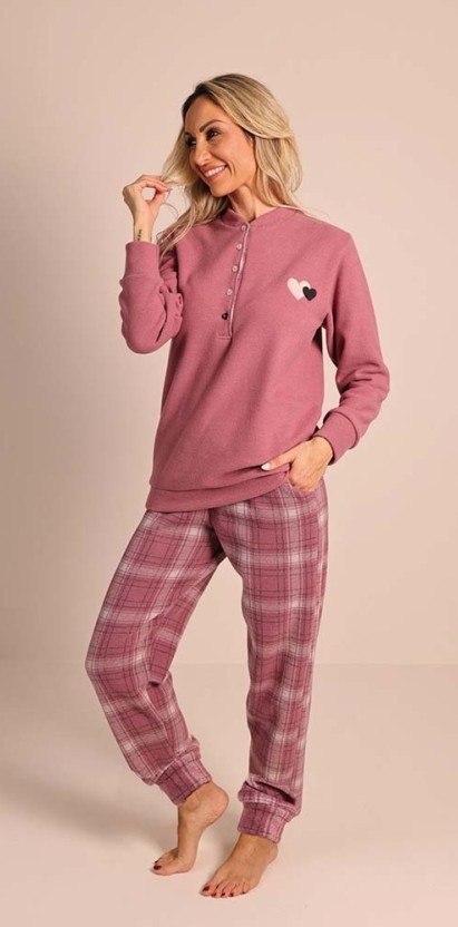 Pigiama donna 5140 serafino con pantalone a quadri