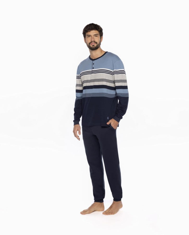 Pigiama interlock rigato