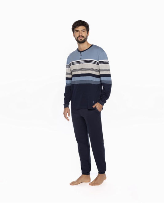 Pigiama interlock rigato