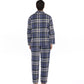Pigiama PC521 d 961 Aperto a quadri in flanella