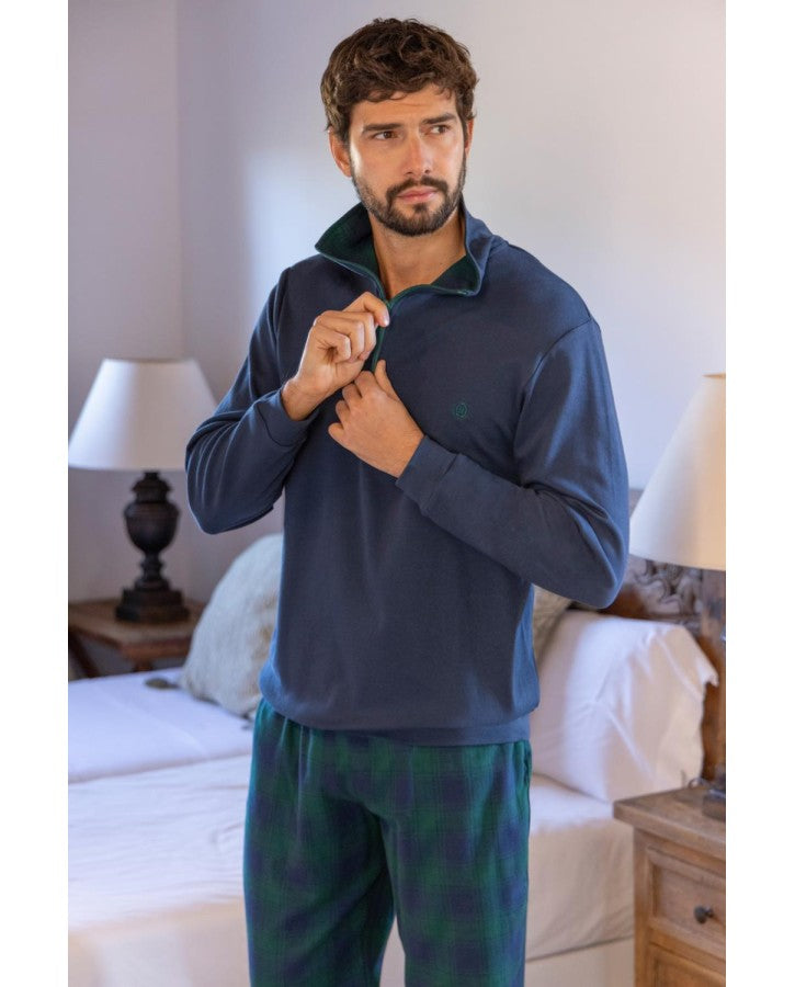 Pigiama PO421 d956 serafino con zip