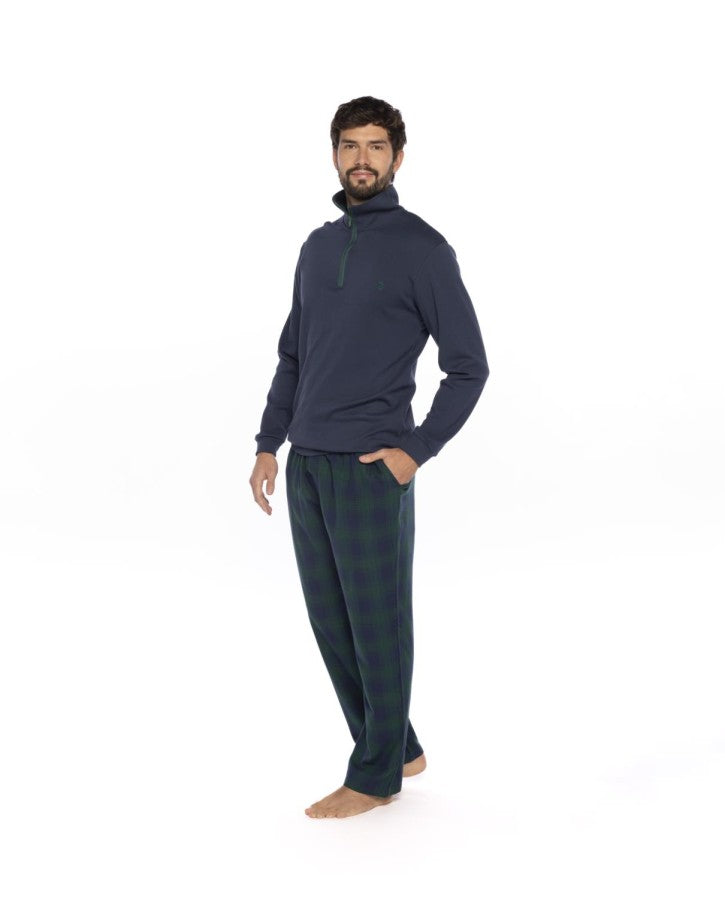 Pigiama PO421 d956 serafino con zip