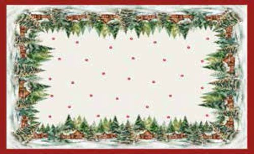 Tovaglia natalizia abeti 12 posti