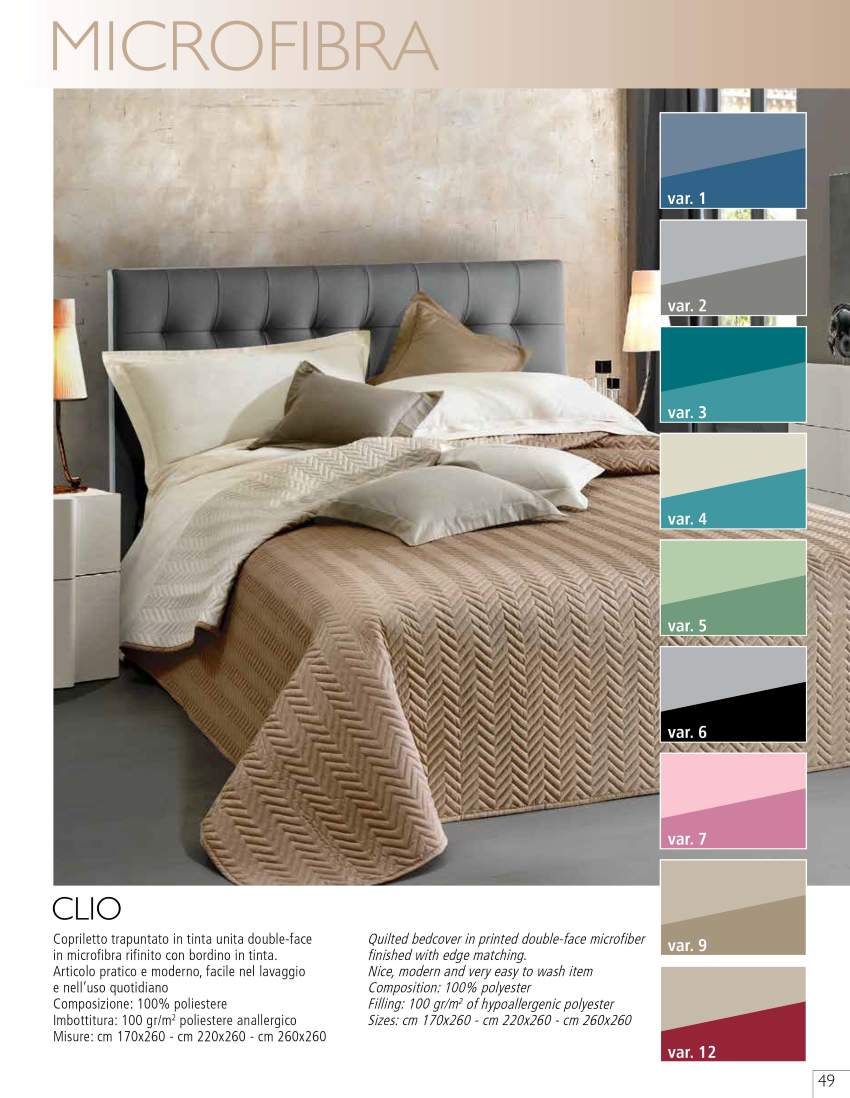 quilt Clio unito double face