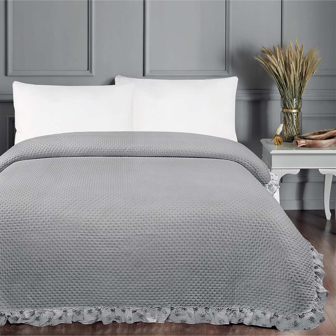 quilt Bice unito con frill fantasia