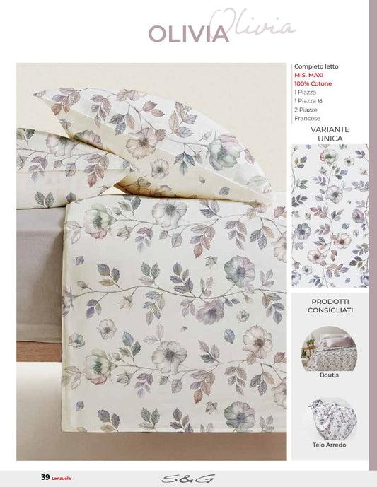 Completo letto Olivia percallino