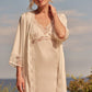 Kimono 1244 con pizzo in raso
