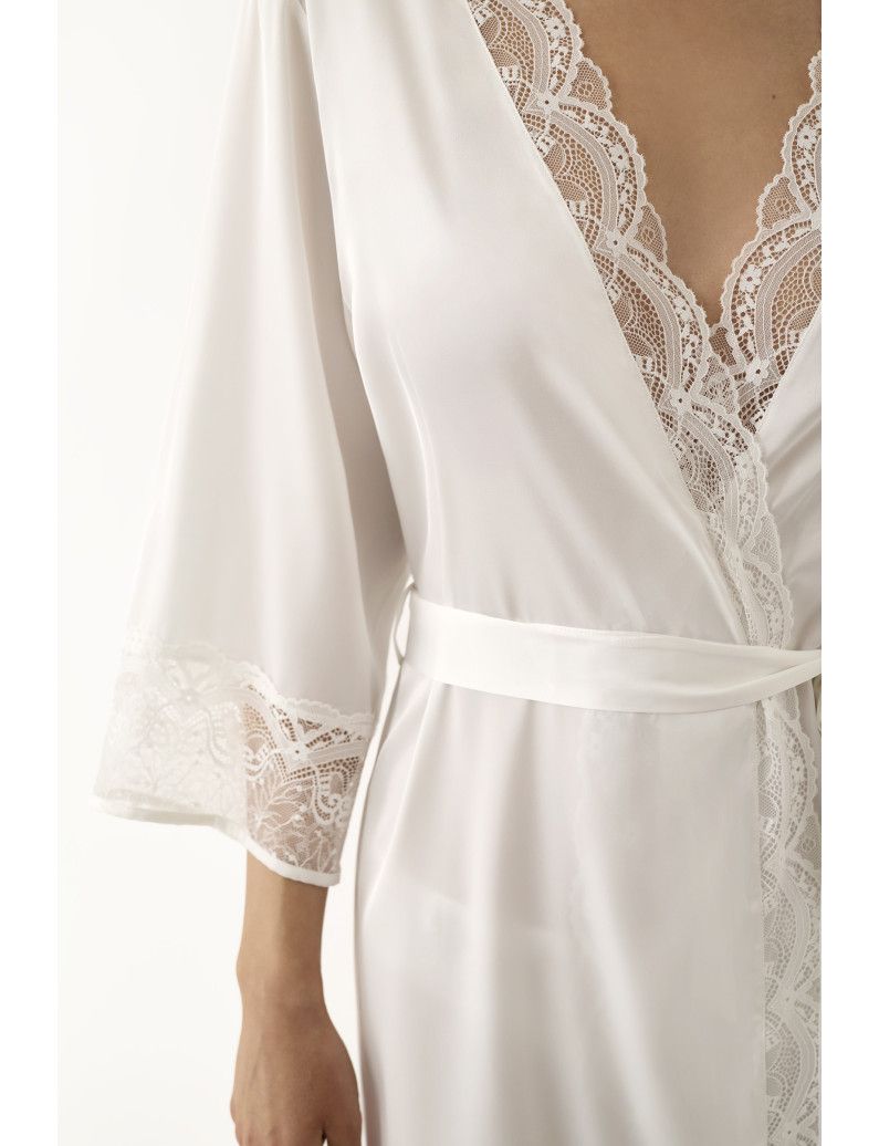 Kimono 1244 con pizzo in raso
