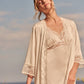 Kimono 1244 con pizzo in raso