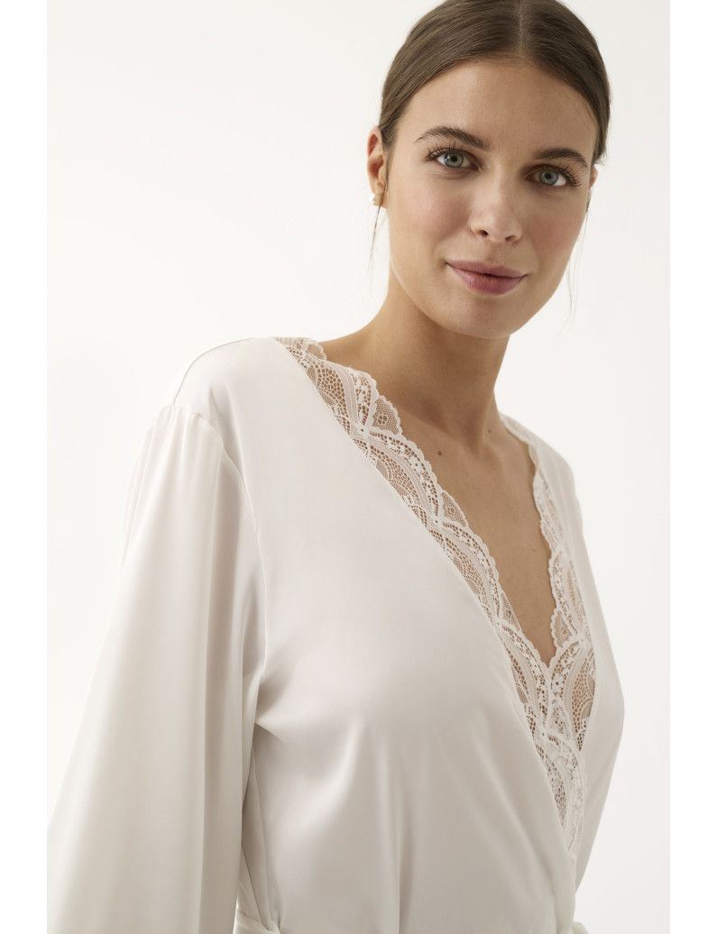 Kimono 1244 con pizzo in raso