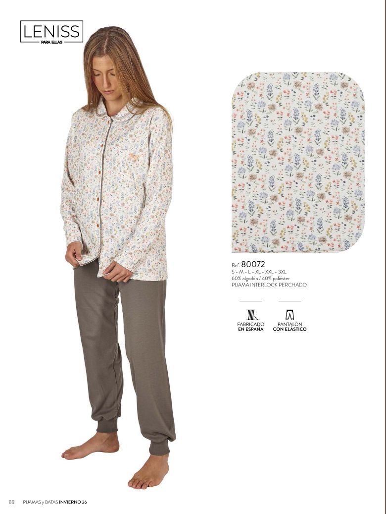 Pigiama donna aperto art. 80072