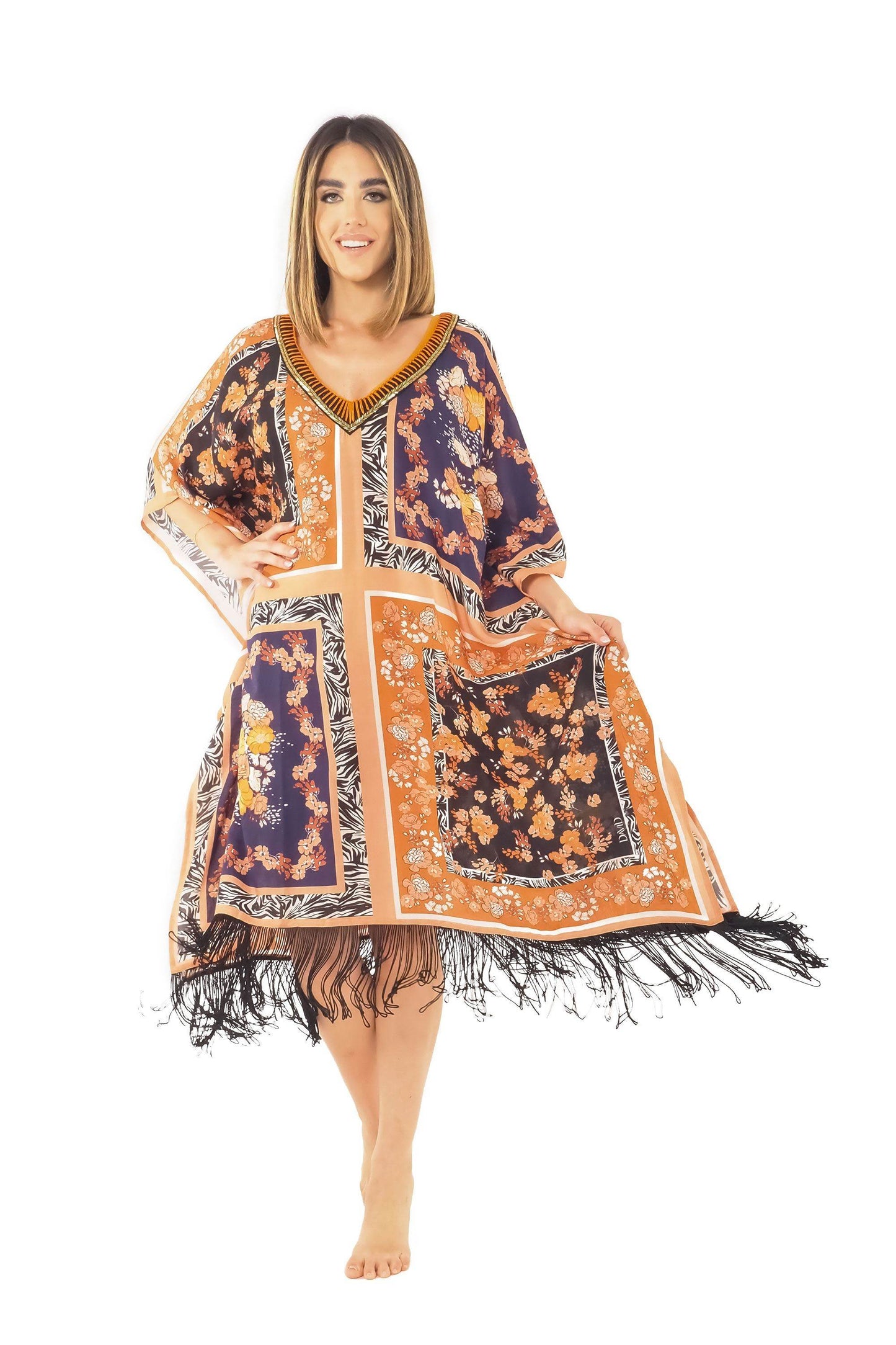 Poncho Cora Foulard Mix