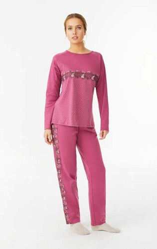 Pigiama interlock pois con pizzo