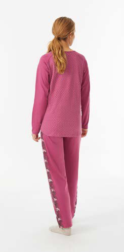 Pigiama interlock pois con pizzo