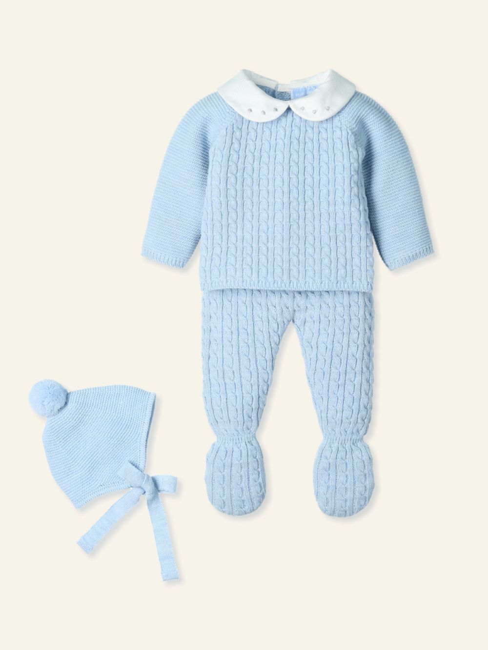 completino 2 pezzi lana tricot 9810