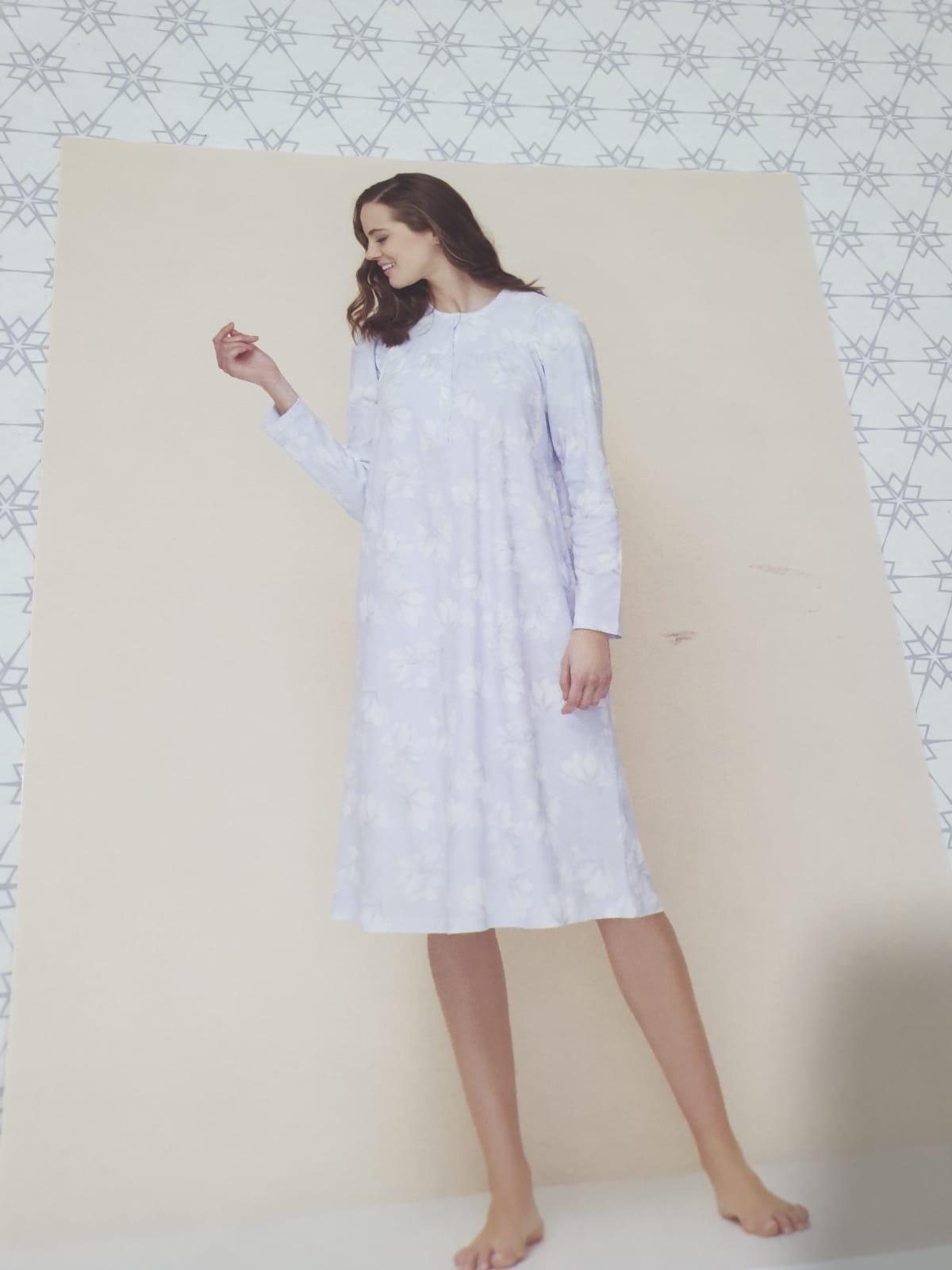 Camicia serafino ml interlock stampa floreale